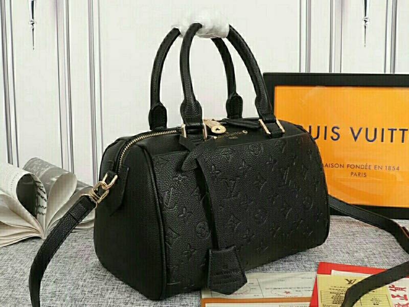 L0vis Vvtt0n Monogram Empreinte Speedy Bandouliere 25 Handbag In Black