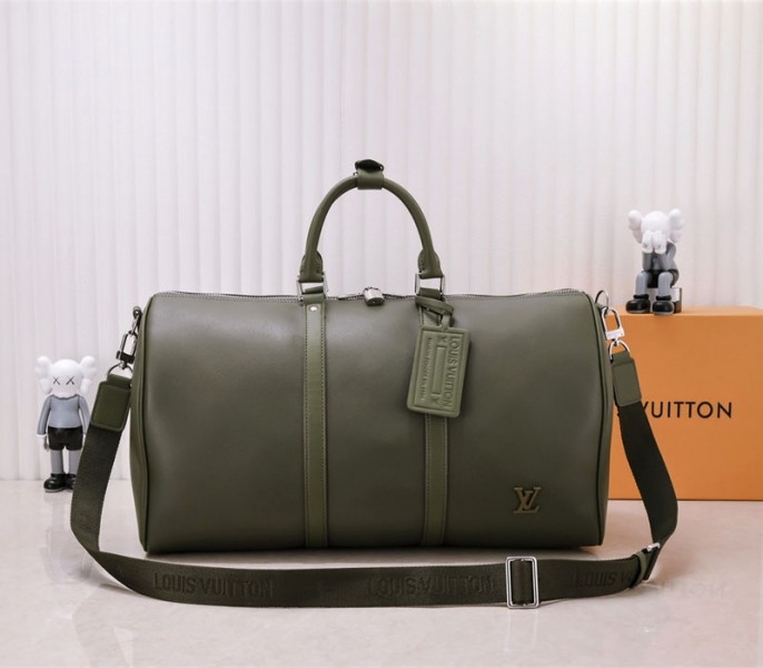 L0vis Vvtt0n Aerogram Keepall Bandouliere 50 Travel Bag In Khaki