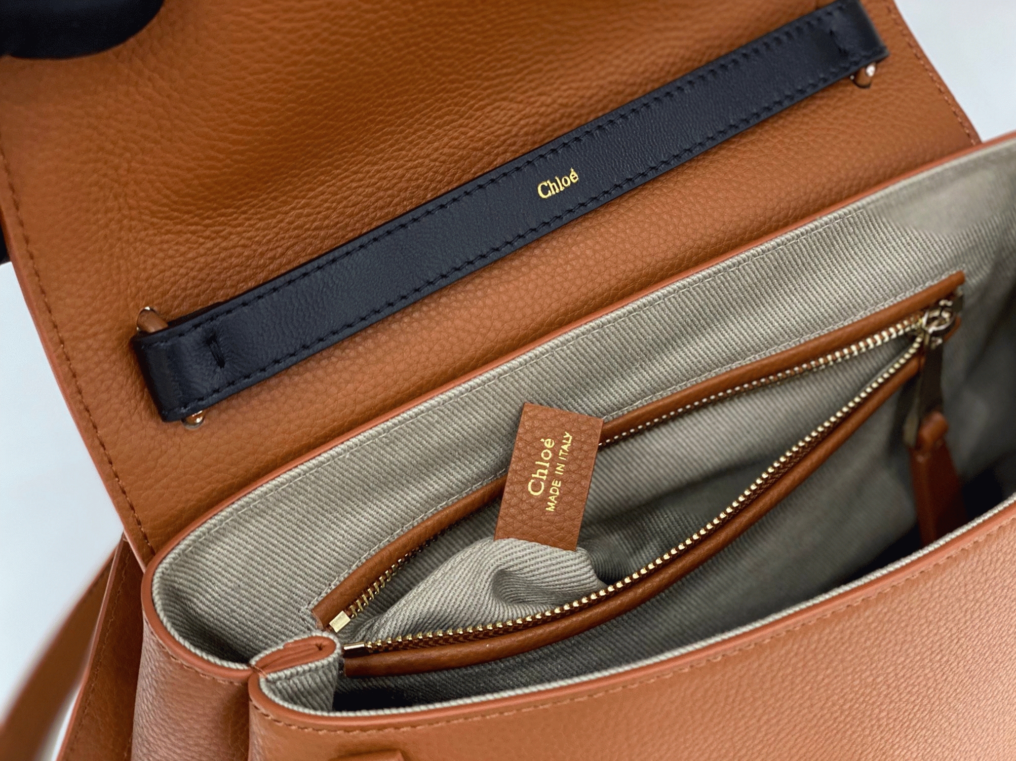 top quality fake Ch10e penelope medium shoulder bag in brown grained calfskin