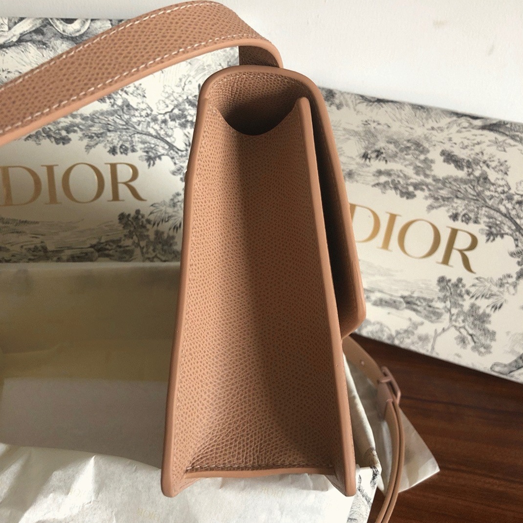 D10r 30 Montaigne Medium Bag Replica in Poudre Ultramatte Grained Calfskin