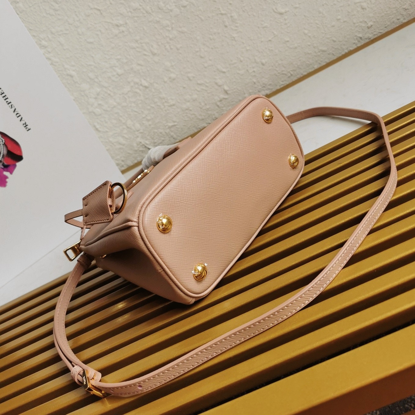Powder Pink Pra*a Mini Galleria Bag Knock Off
