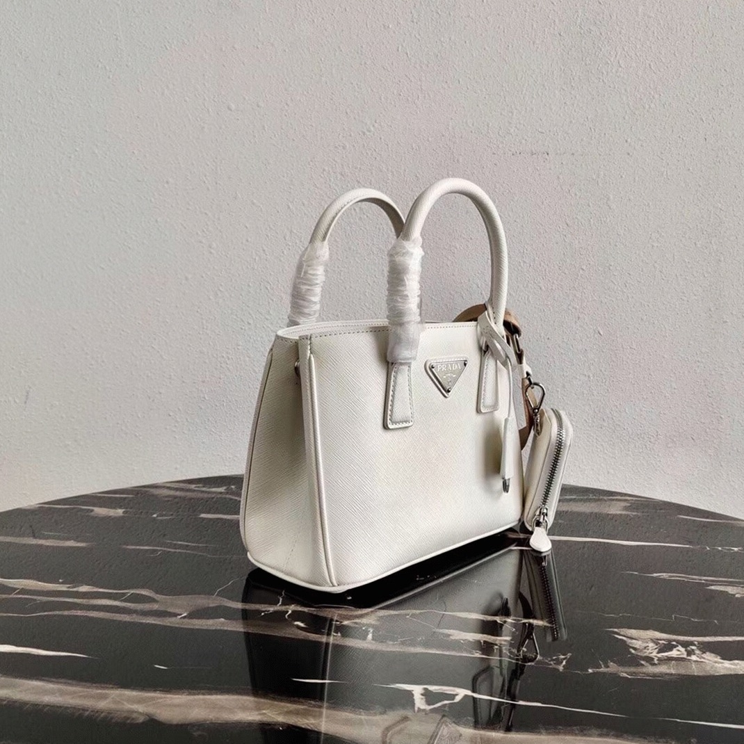 White Pra*a Galleria Mini Bag Fake