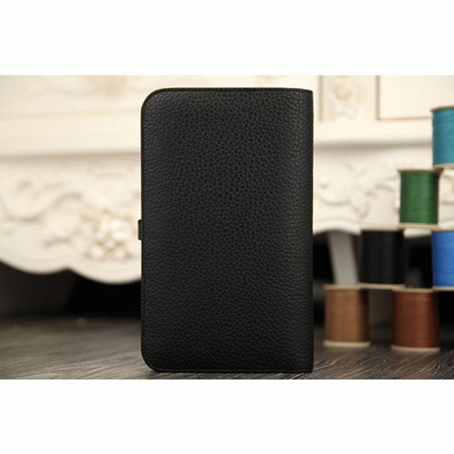 Black fake luxury H**me5 Dogon combine wallet