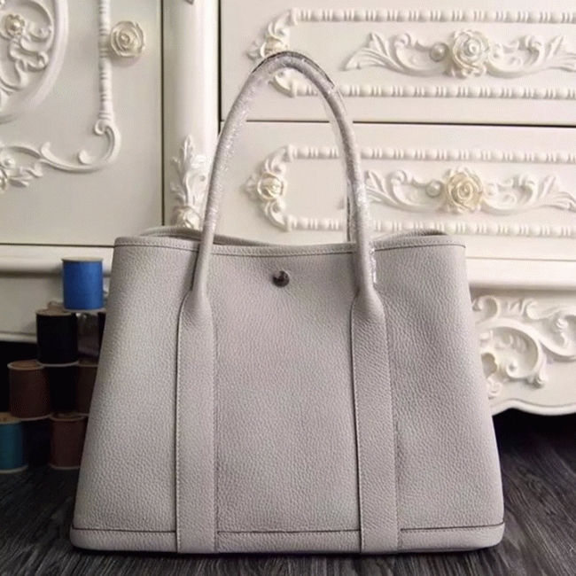 White Top Replica H**me5 Garden Party 30cm Crisp Canvas Bag