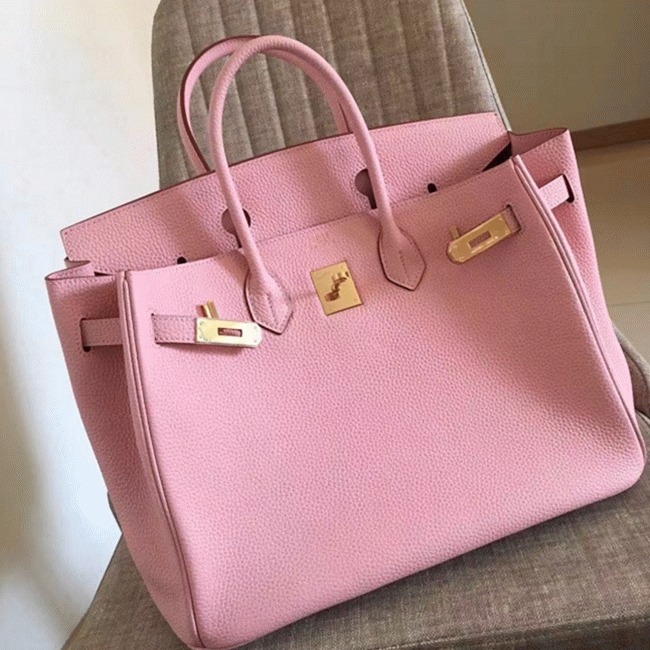 Pink Designer Knockoff H**me5 Birkin 35cm Handbag