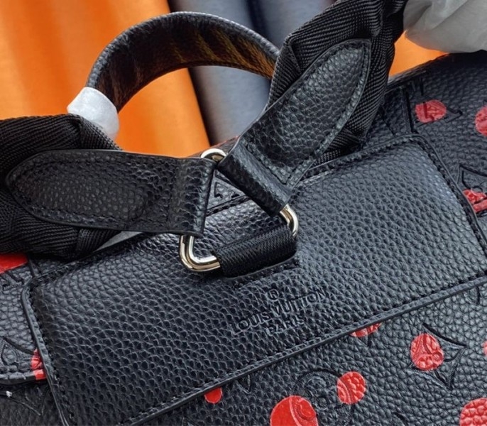 L0vis Vvtt0n X YK Christopher Backpack In Red Infinity Dots