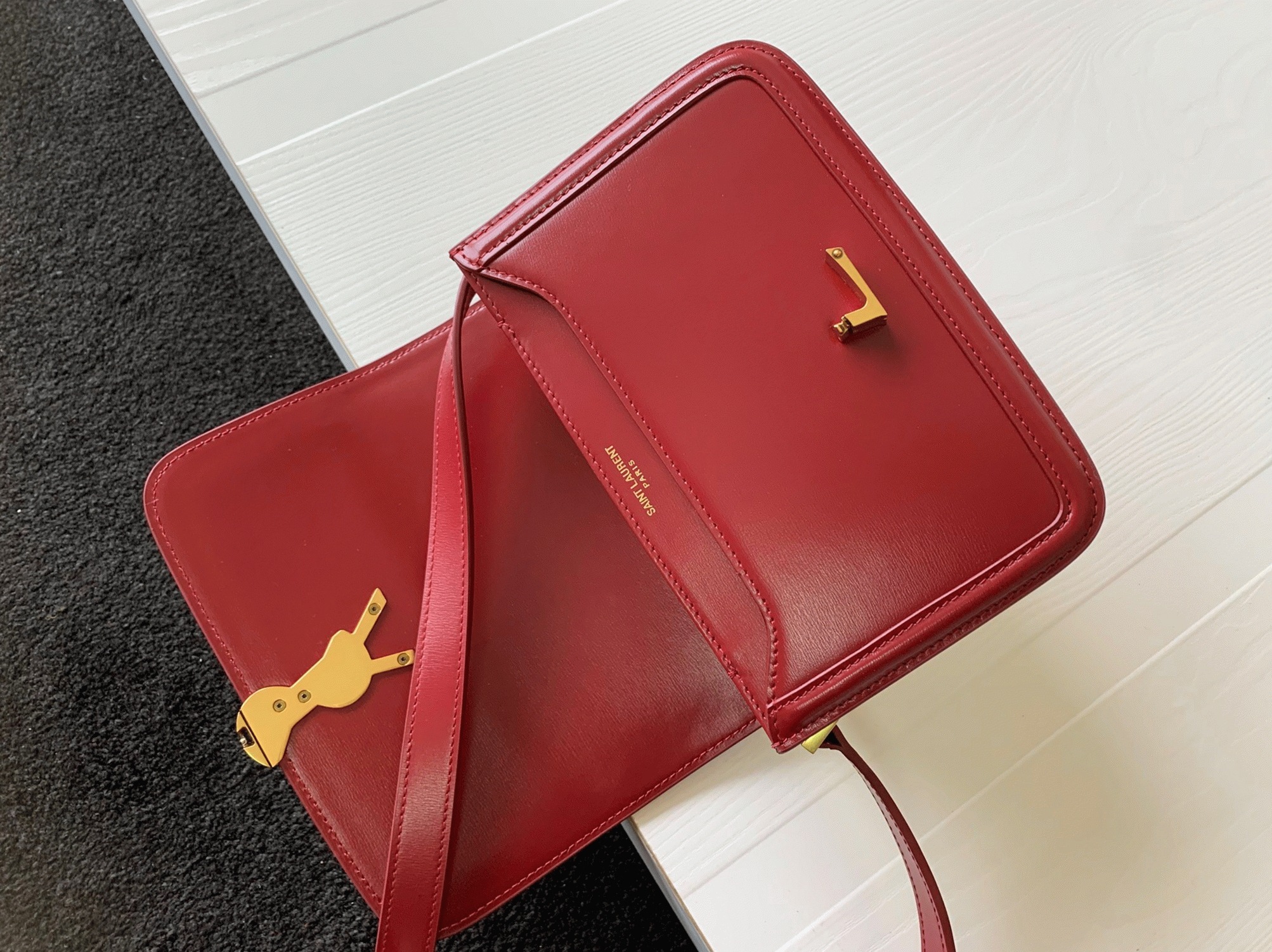 Replica Sa1nt Lau*nt Small Solferino Bag Red Calfskin