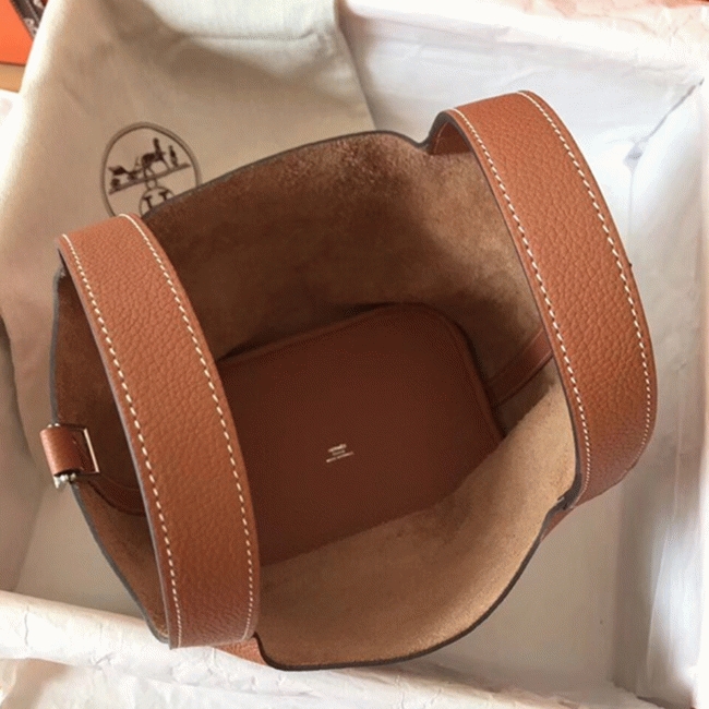 Gold imitation H**me5 Picotin Lock 18cm handbag