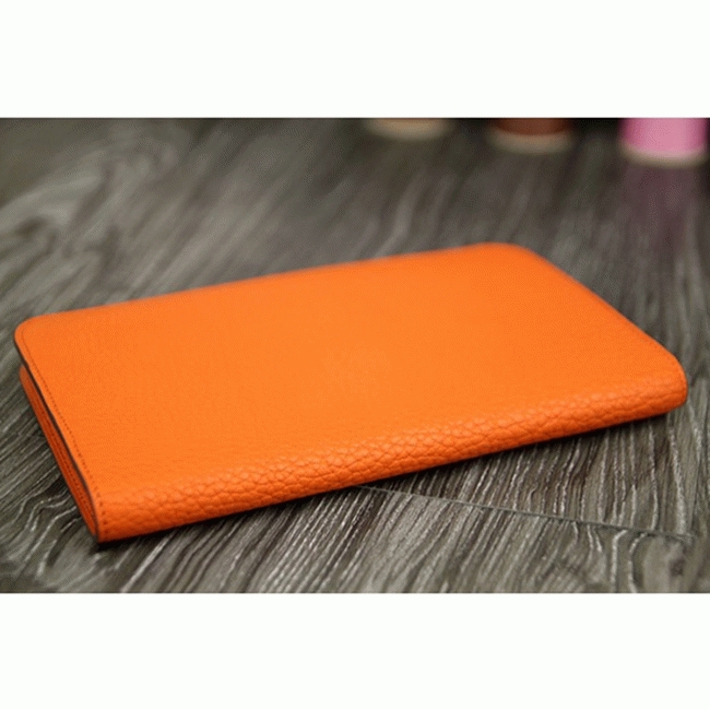 Orange knockoff designer H**me5 Dogon combine wallet
