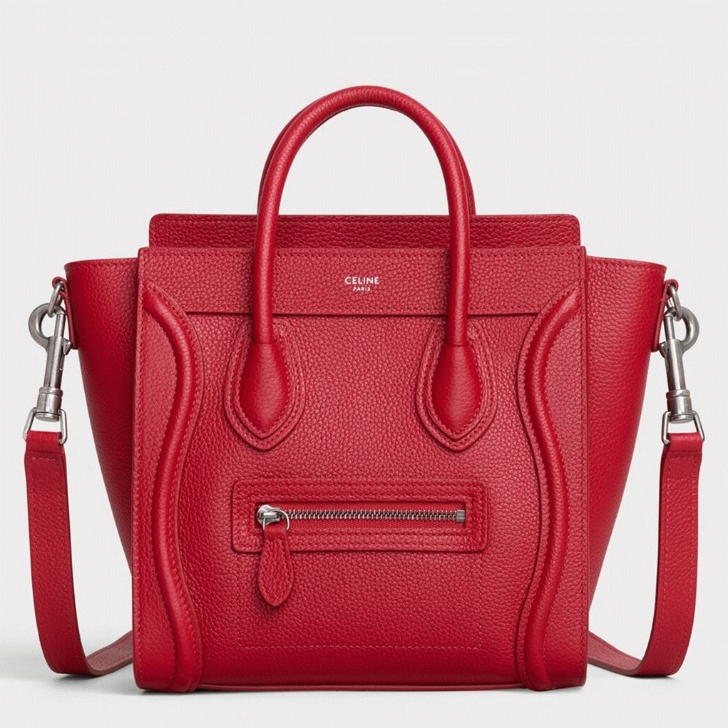 ce1i*e nano lU*gage tote bag fake in red