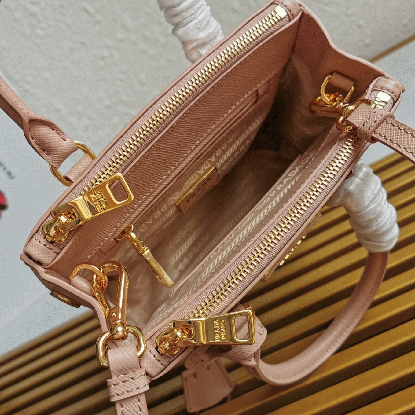 Powder Pink Pra*a Mini Galleria Bag Knock Off
