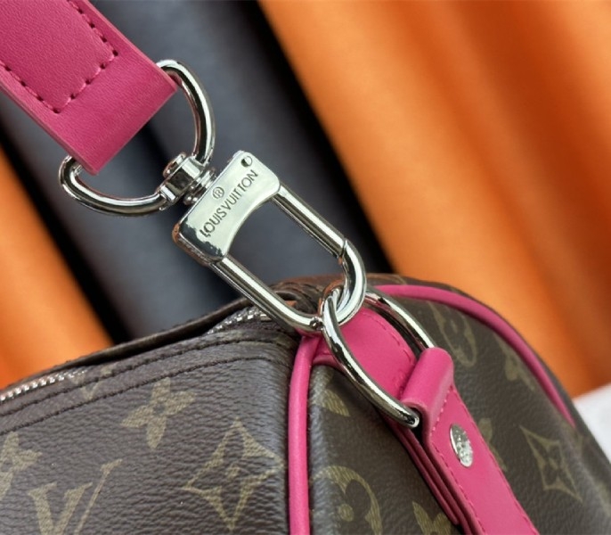 L0vis Vvtt0n Monogram Macassar Canvas Keepall Bandouliere 50 In Pondichery Pink