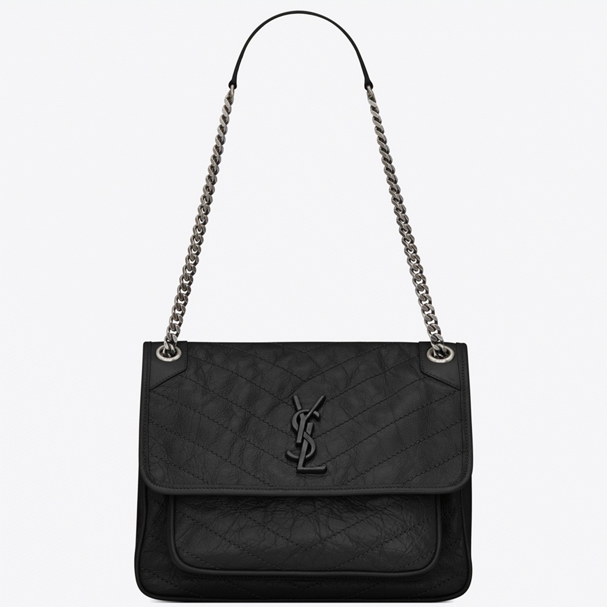 Replica Sa1nt Lau*nt Niki Medium Chain Bag Black