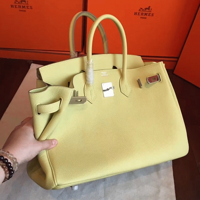 Curry Color Designer Imitation H**me5 Birkin 35cm Bag