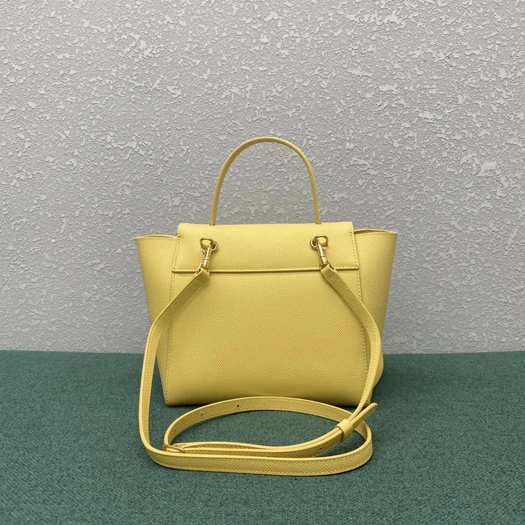 Ce1i*e Belt Nano Bag Fake in Yellow