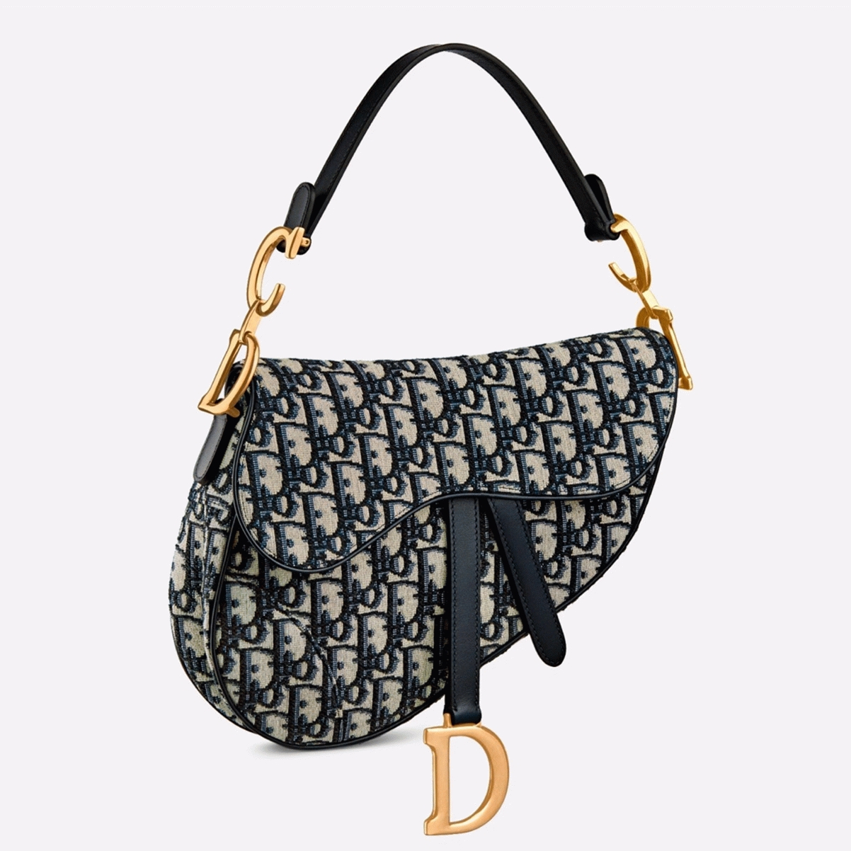 D10r Saddle Bag Knockoff in Blue D10r Oblique Jacquard