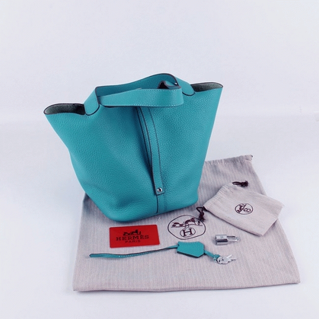 Turquoise replica H**me5 Picotin Lock handbag