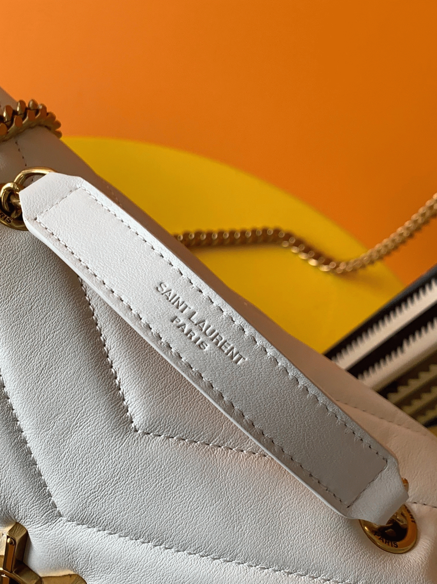 Replica Sa1nt Lau*nt LouLou Small Chain Bag White