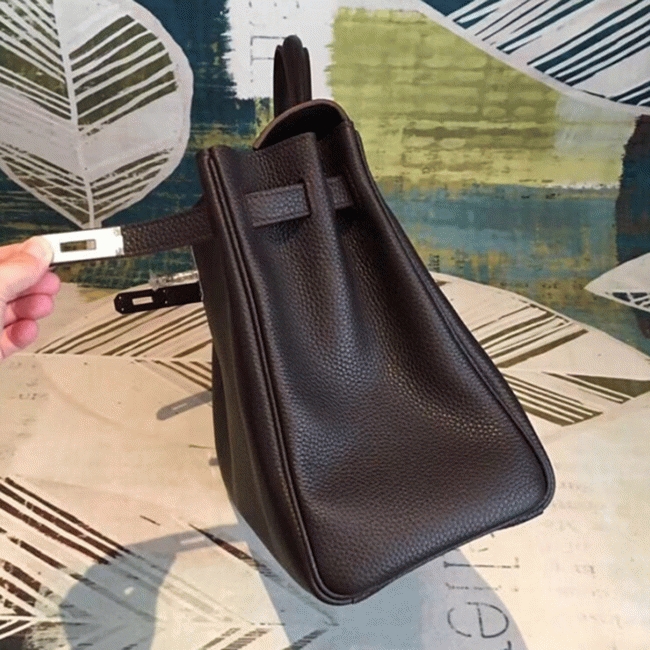 Cafe Clemence Replica H**me5 Kelly 35cm Handbag Elegant Brown