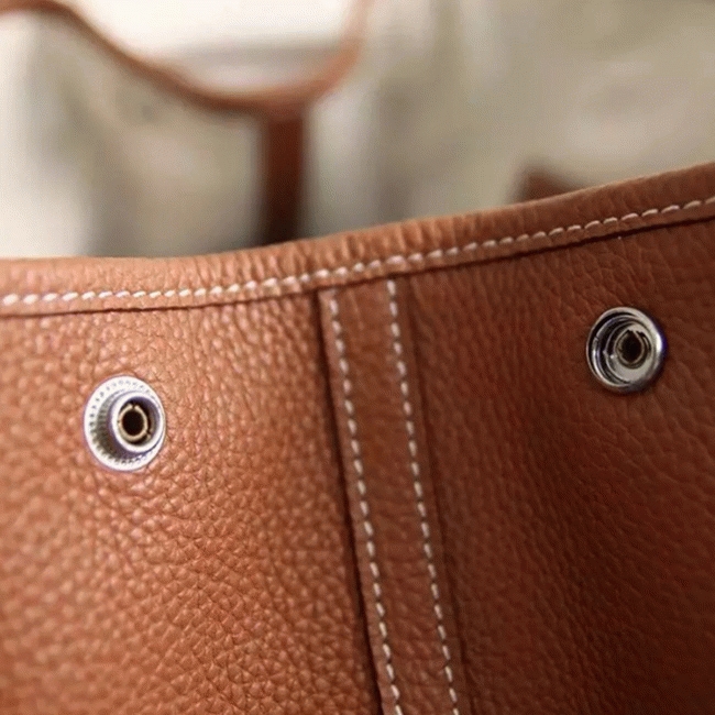 Brown Knockoff H**me5 Garden Party 30cm Everyday Handbag