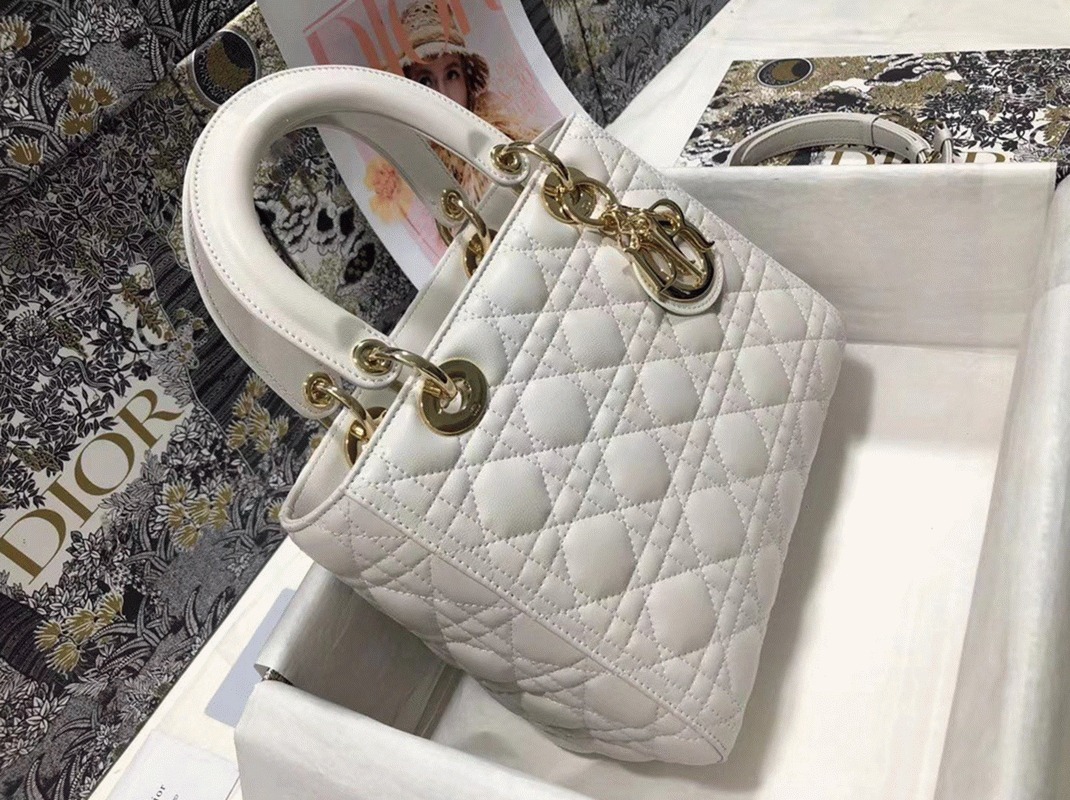 D10r Lady D10r Medium Bag Replica in White