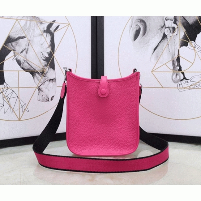 Rose Red Evelyne II TPM Messenger Bag Fake Luxury H**me5 Pop Color