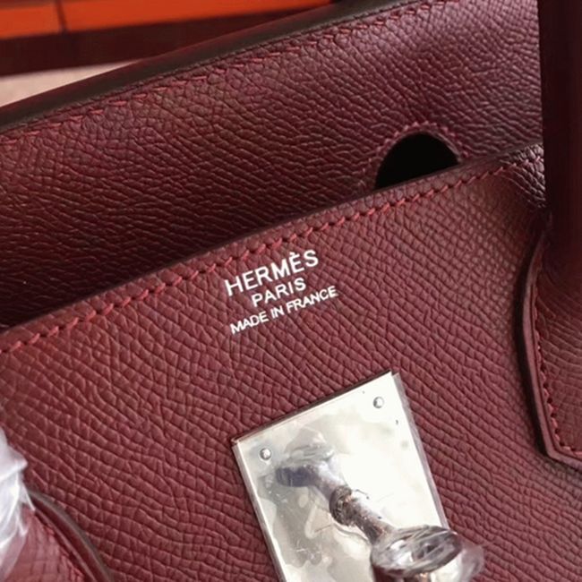 Bordeaux Knockoff Designer H**me5 Birkin 30cm Bag