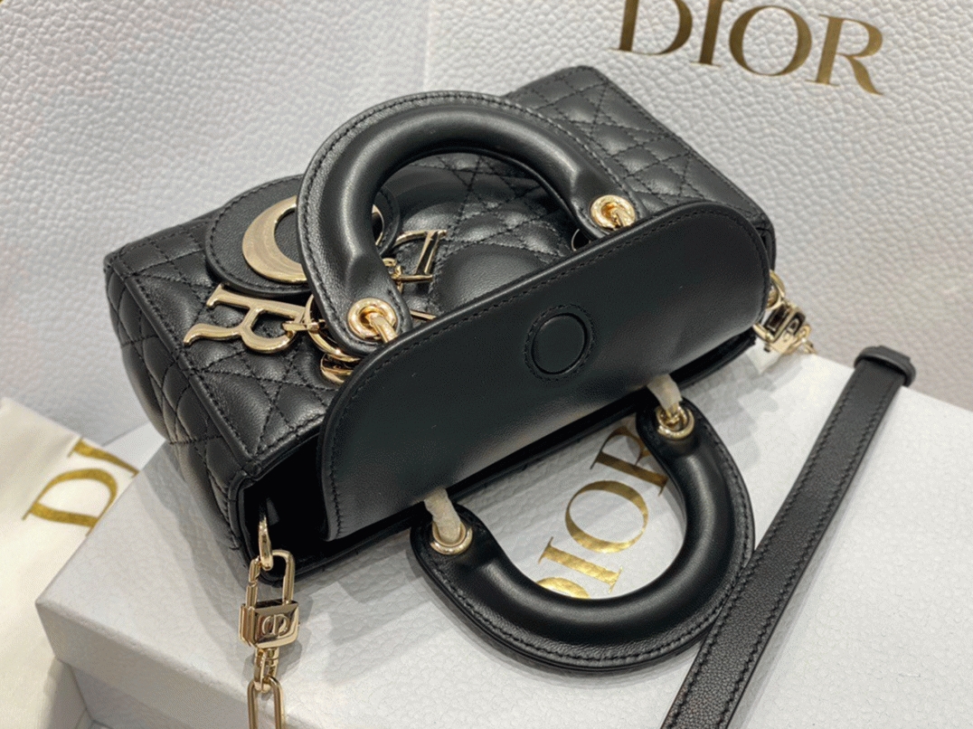 D10r Lady D-Joy Small Bag Knockoff in Black