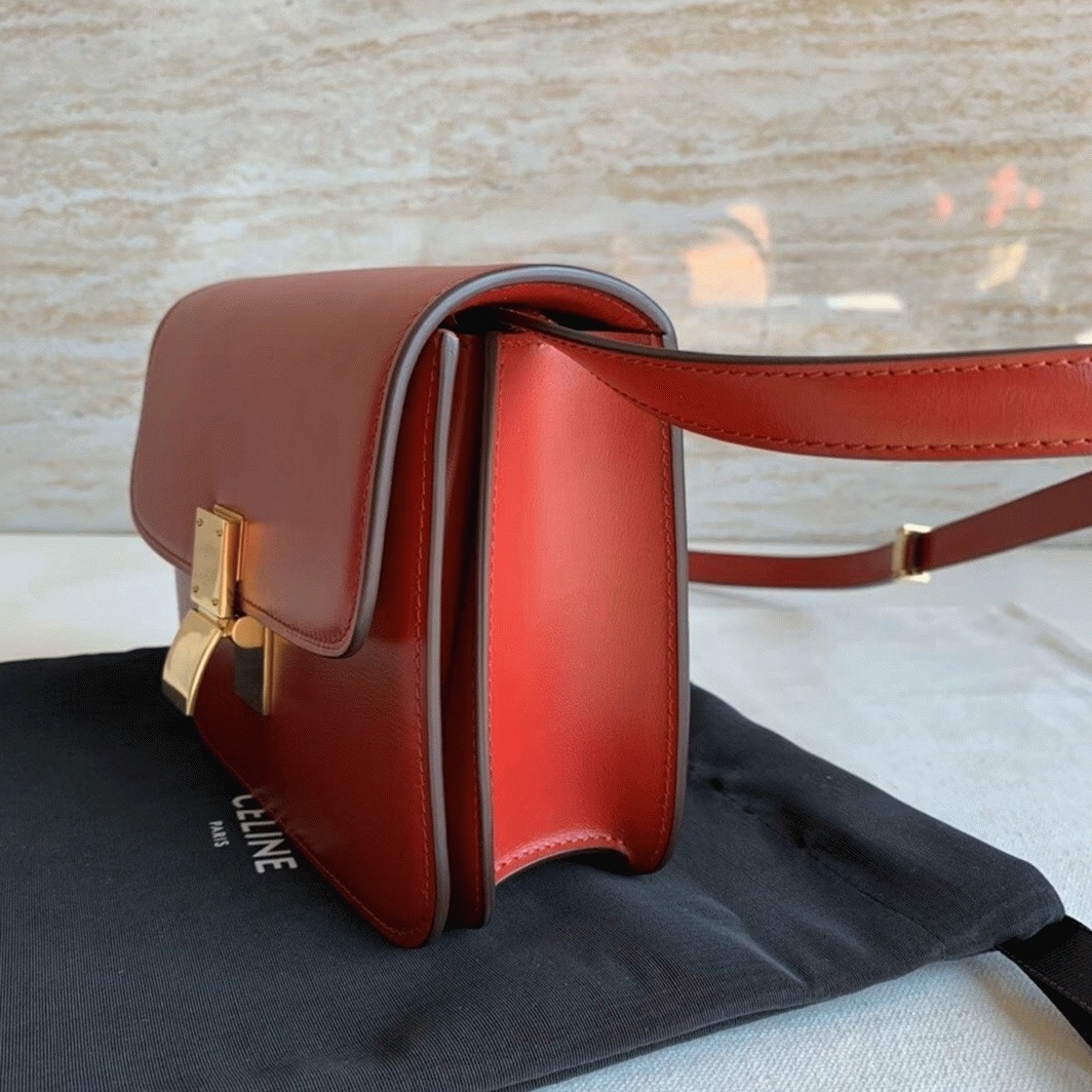 Top Quality Fake Ce1i*e Classic Box Teen Bag In Red