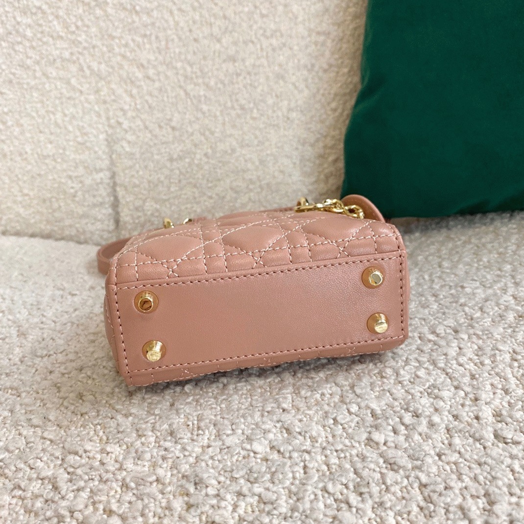 D10r Lady D10r Micro Bag Faux in Poudre Cannage Lambskin