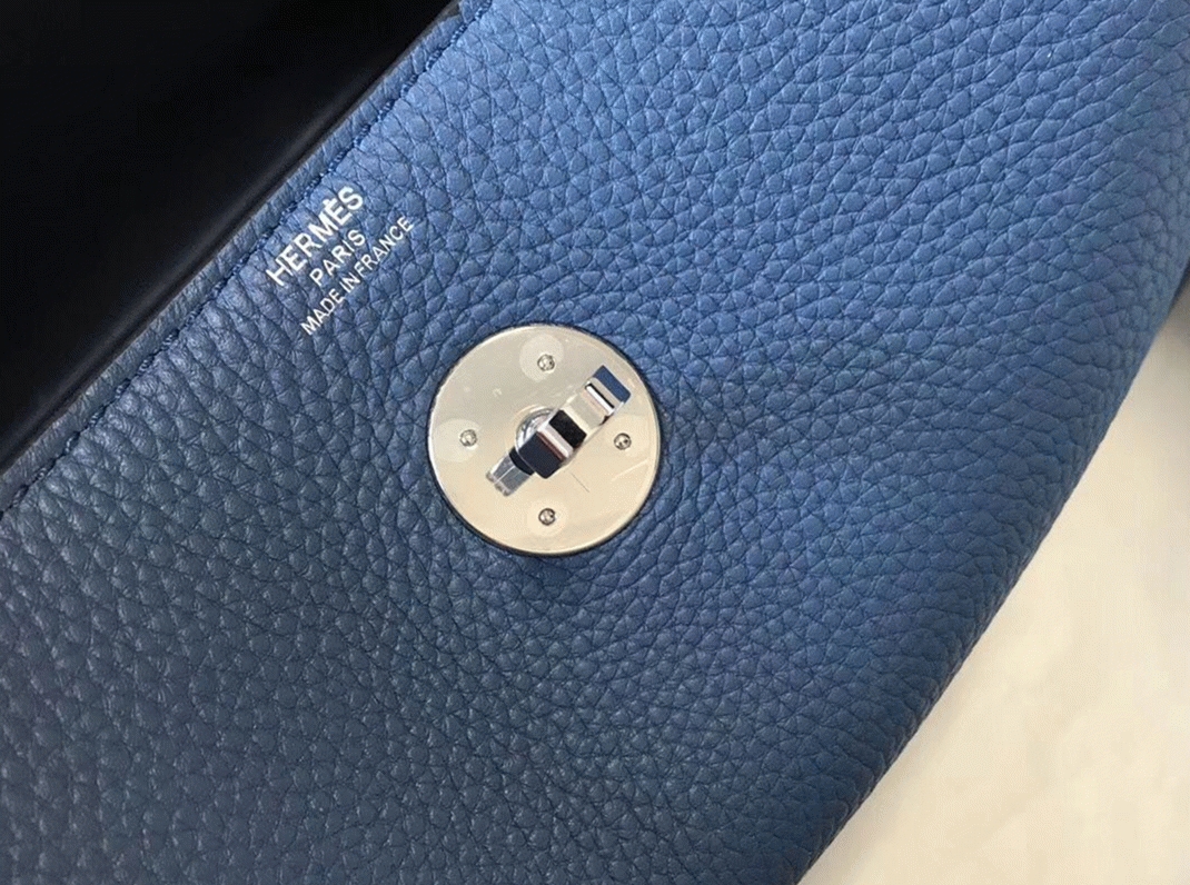Copy H**me5 Lindy 30cm bag in blue agate shade