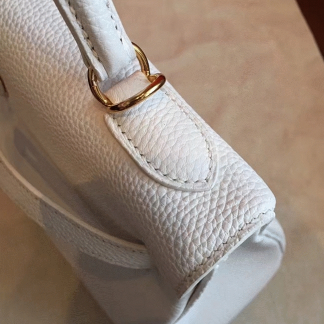 White Clemence Replica Designer Kelly Retourne 32cm H**me5 Handbag