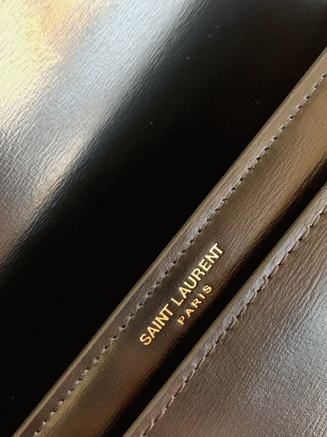 Knockoff Sa1nt Lau*nt Sunset Medium Chain Bag Black Calfskin