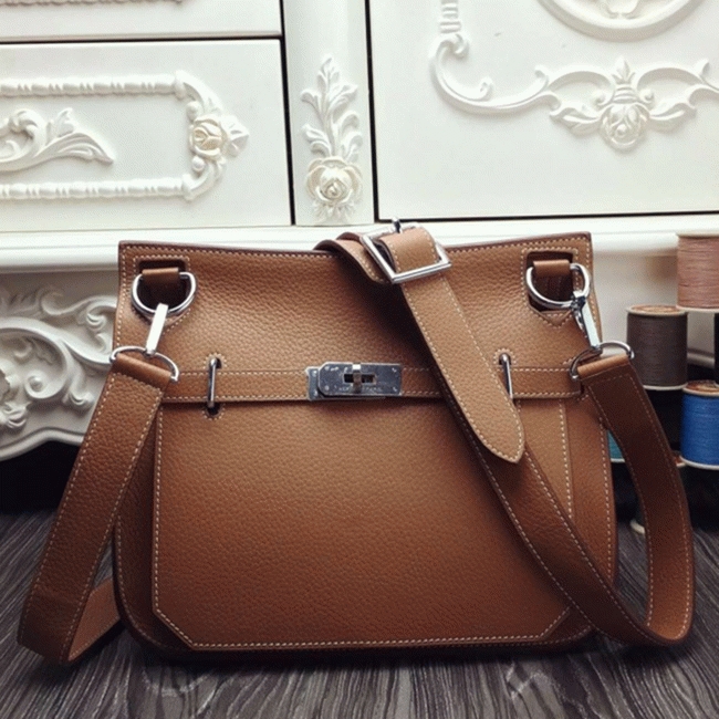 Brown replica H**me5 Jypsiere 34cm handbag