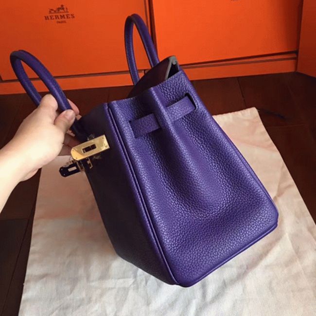 Iris Color Budget Knockoff H**me5 Birkin 30cm Bag