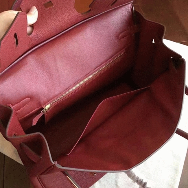 Bordeaux Color Top Designer-Inspired H**me5 Birkin 35CM Fake