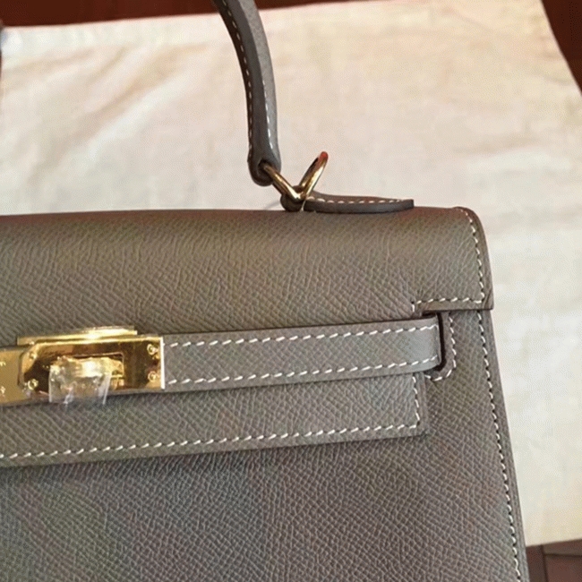 Etoupe Epsom Knockoff H**me5 Kelly Sellier 28cm Elegant Classic Purse