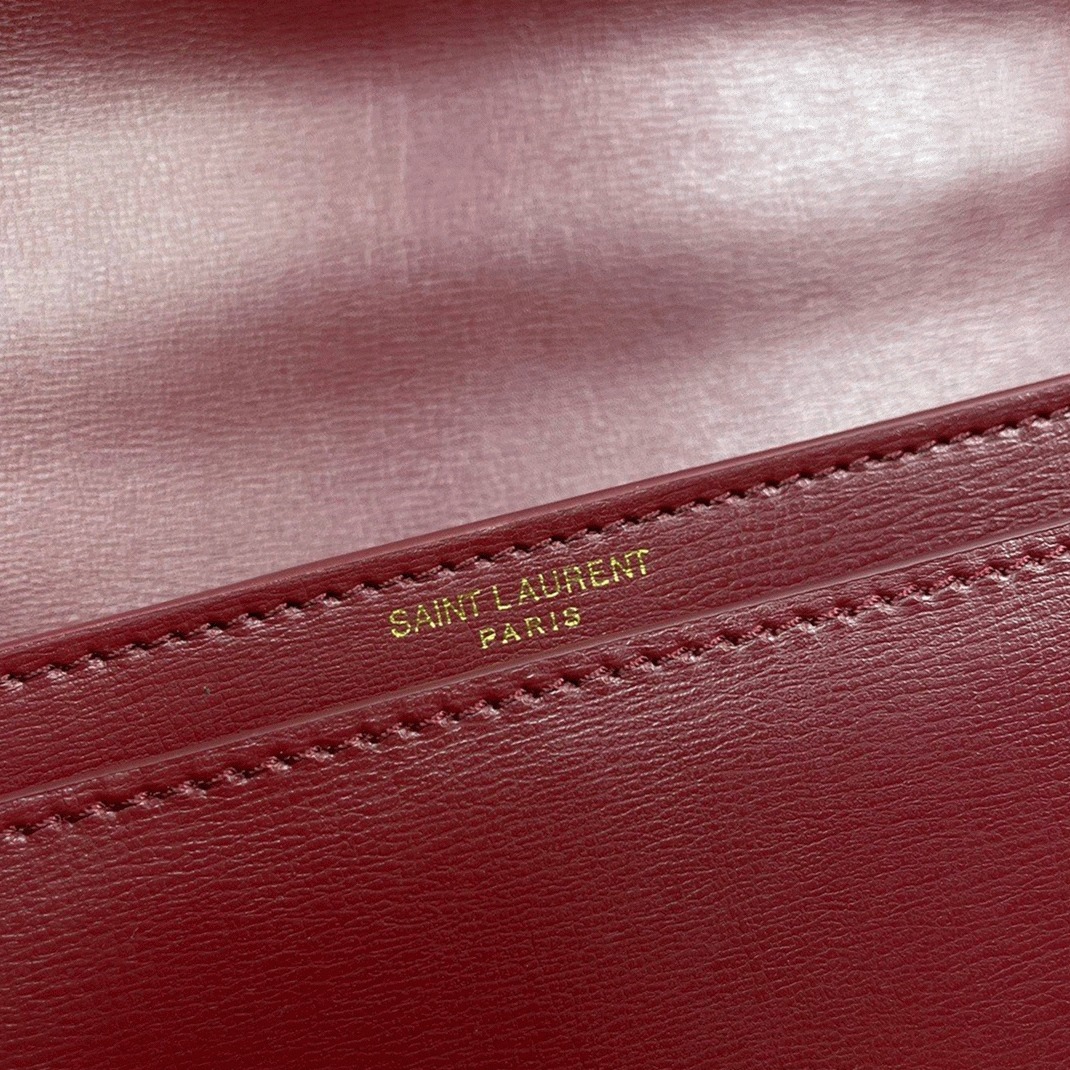 Knockoff Sa1nt Lau*nt Sunset Medium Top Handle Bag Red Calfskin