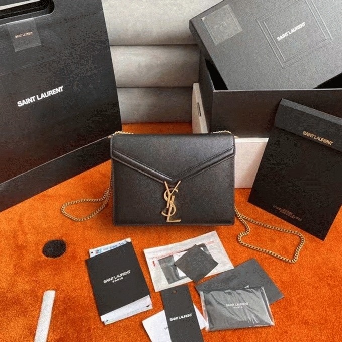 Replica Sa1nt Lau*nt Cassandra Medium Chain Bag Black