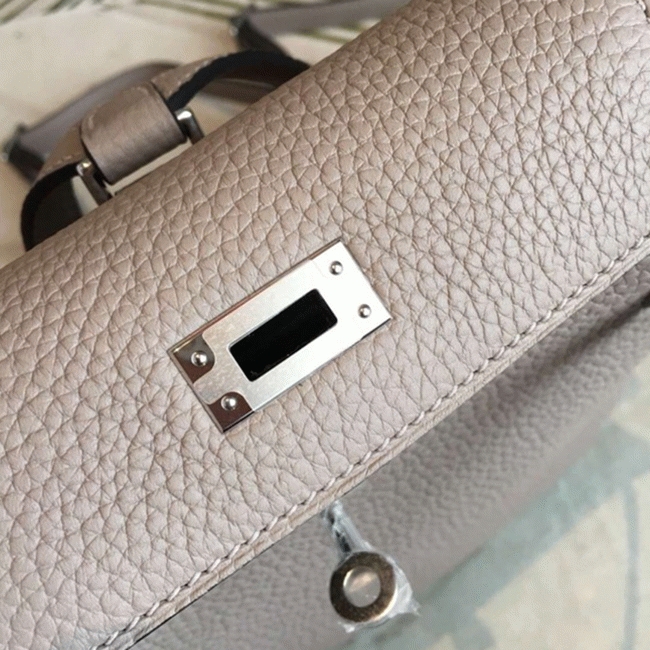 Gris Asphalt Clemence Replica High Quality H**me5 Kelly Ado PM Bag