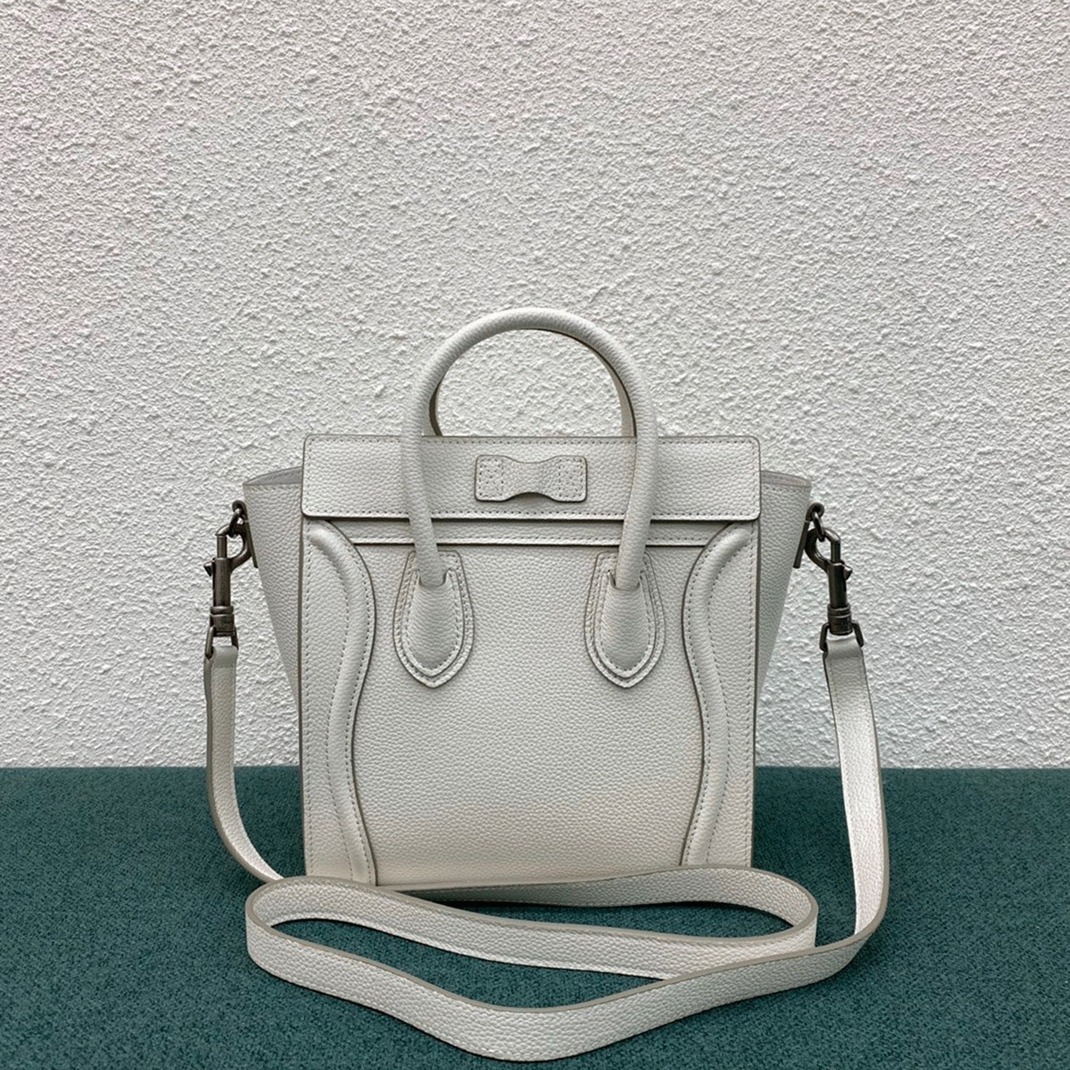 ce1i*e nano lU*gage tote bag replica in white