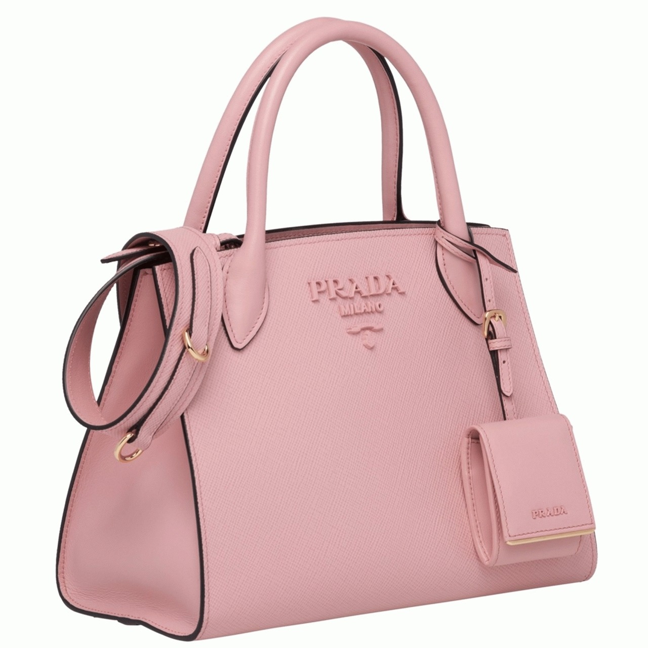 Pink Pra*a Monochrome Mini Bag Fake Version