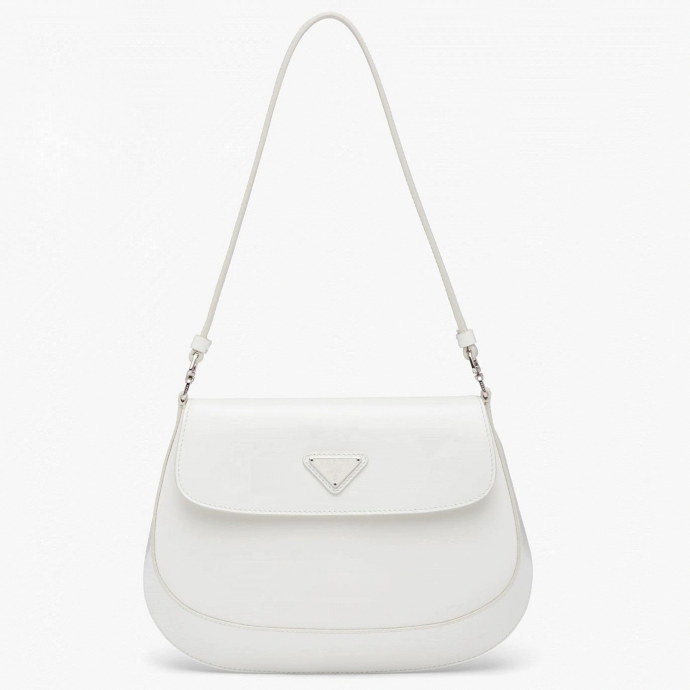 White Pra*a Cleo Flap Bag Replica