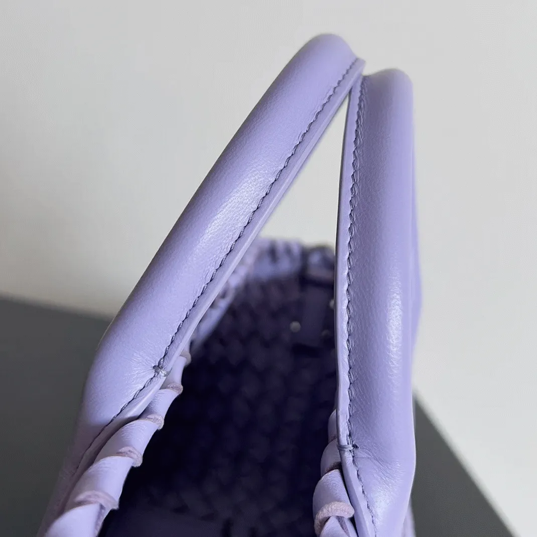 Top Quality Knockoff B0tt*ga Ven*ta Cabat Mini Bag In Wisteria Intrecciato Lambskin