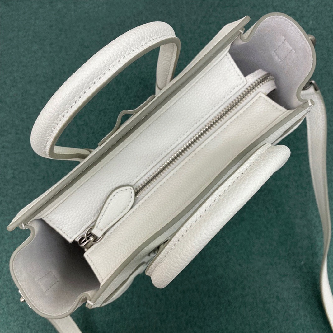 ce1i*e nano lU*gage tote bag replica in white
