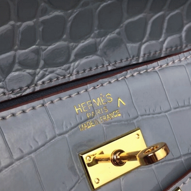 Blue Lin Crocodile Copy H**me5 Kelly Cut Clutch Elegant Purse
