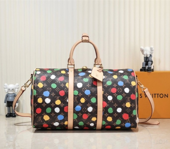 L0vis Vvtt0n X YK Monogram Canvas Keepall Bandouliere 45 Travel Bag