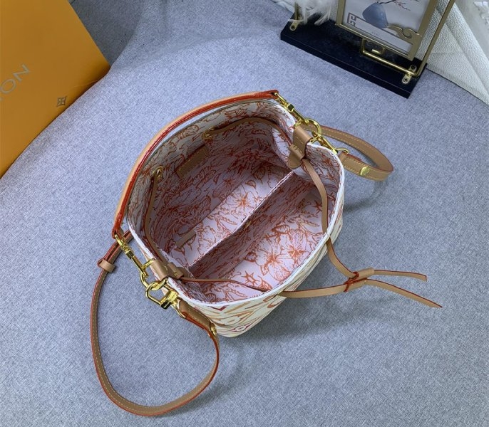 L0vis Vvtt0n LV By The Pool Monogram Tiles Canvas NeoNoe BB Bag In Coral