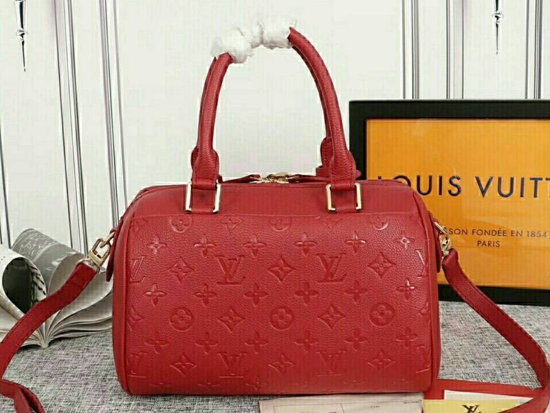 L0vis Vvtt0n Monogram Empreinte Speedy Bandouliere 25 Handbag In Red