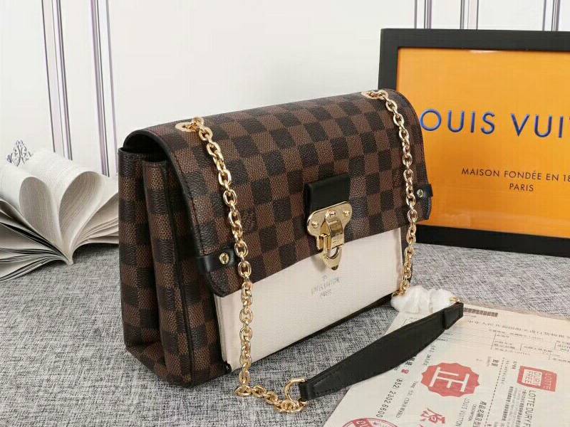 L0vis Vvtt0n Damier Ebene Canvas Vavin PM Bag In Cream
